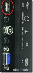 Подключение флешки к телевизору через USB разъём